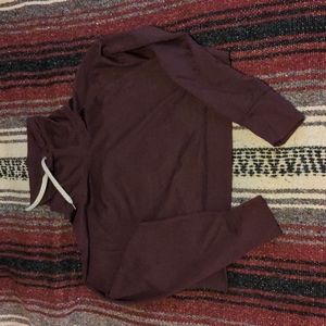 Vuori Burgundy Turtleneck Croptop